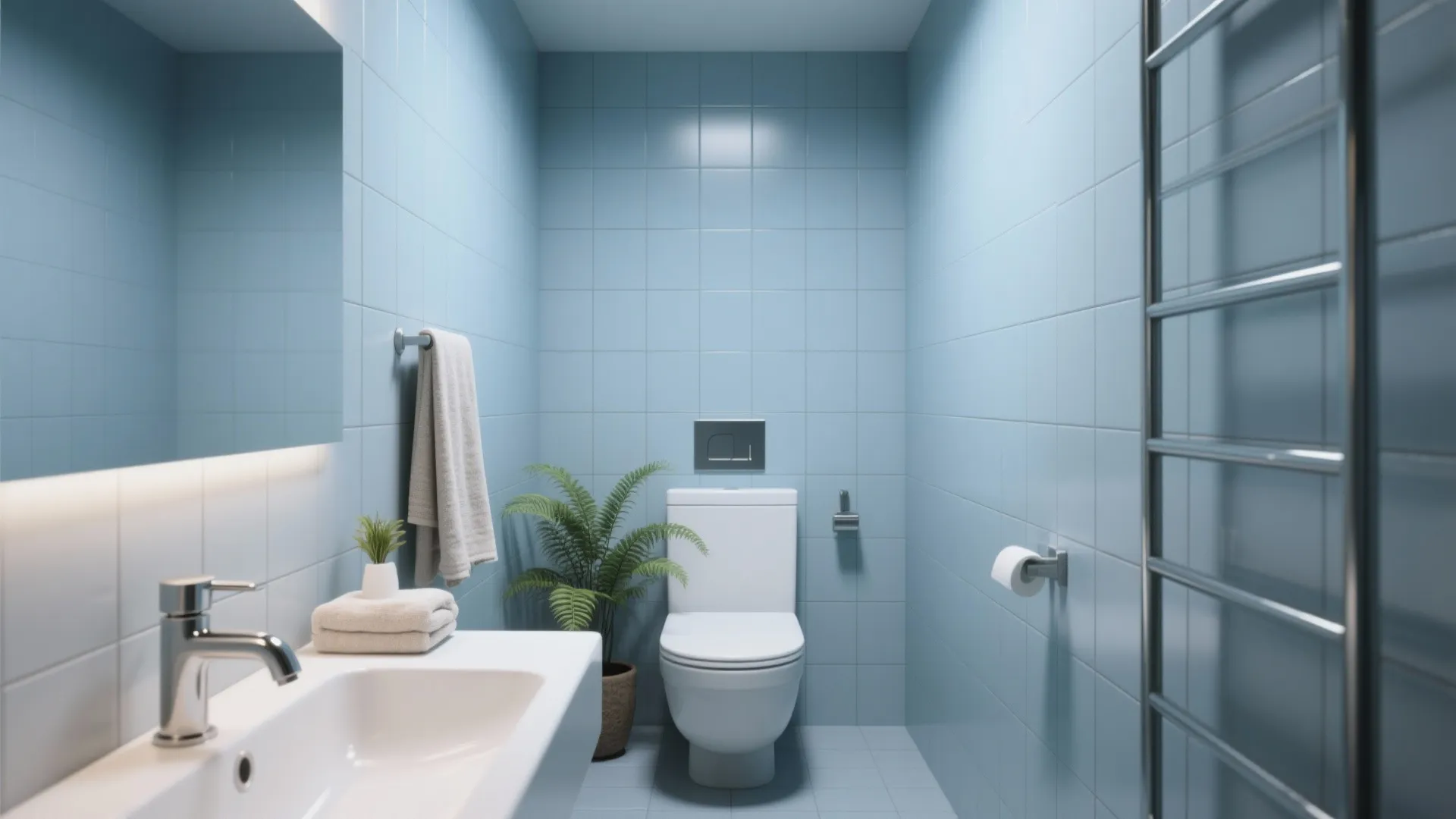 2. Blue-Tinted Light Gray for Spa Vibes