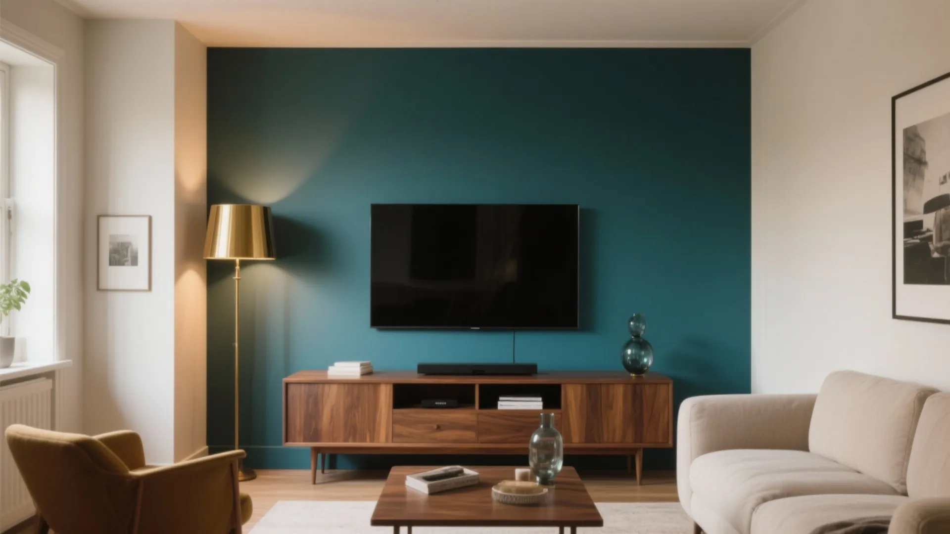 Moody Blue-Green Accent for Depth