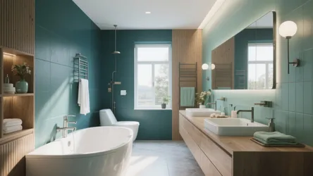 10 Blue-Green Bathroom Decorating Ideas