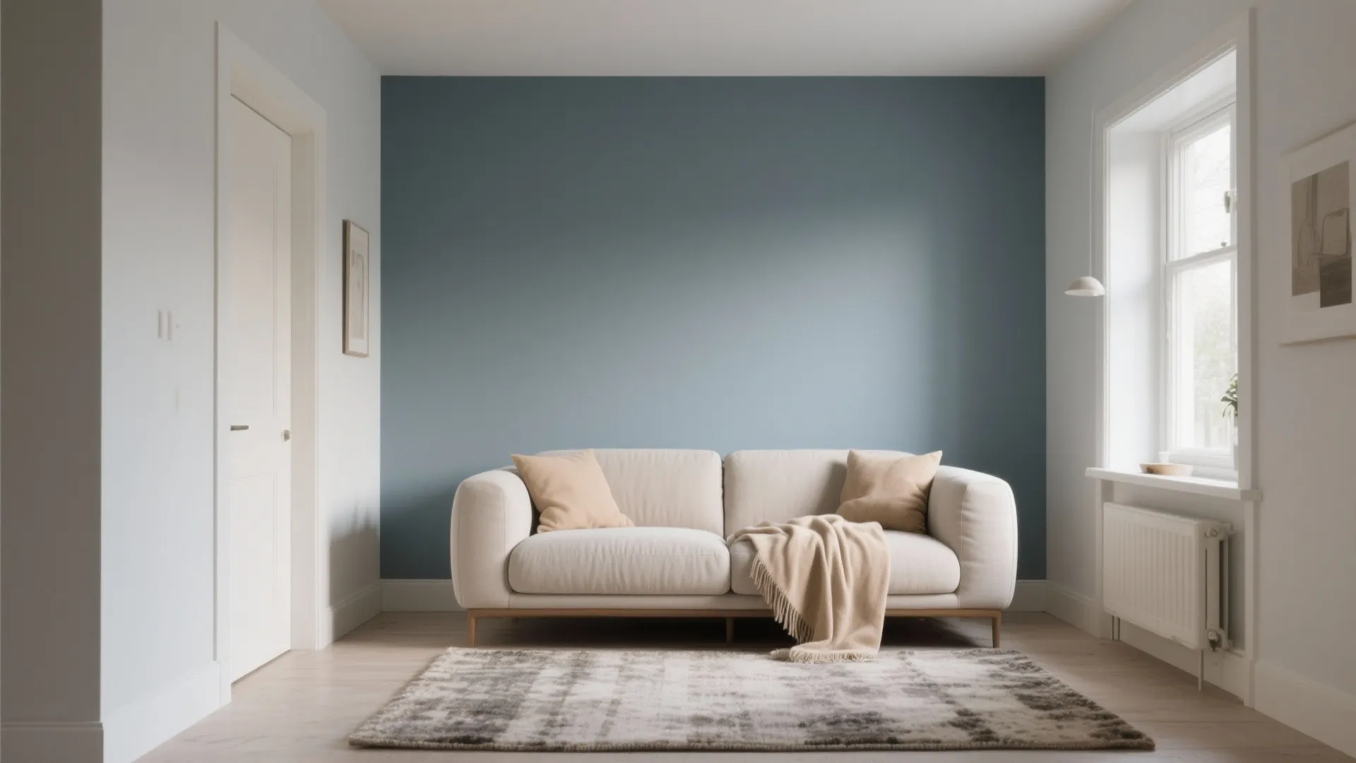 1. Blue Grey Accent Wall