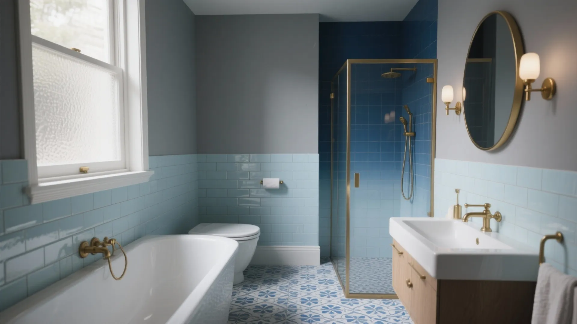 5 Blue & Grey Bathroom Ideas