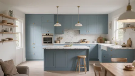 5 Blue-Grey Kitchen Island Ideas