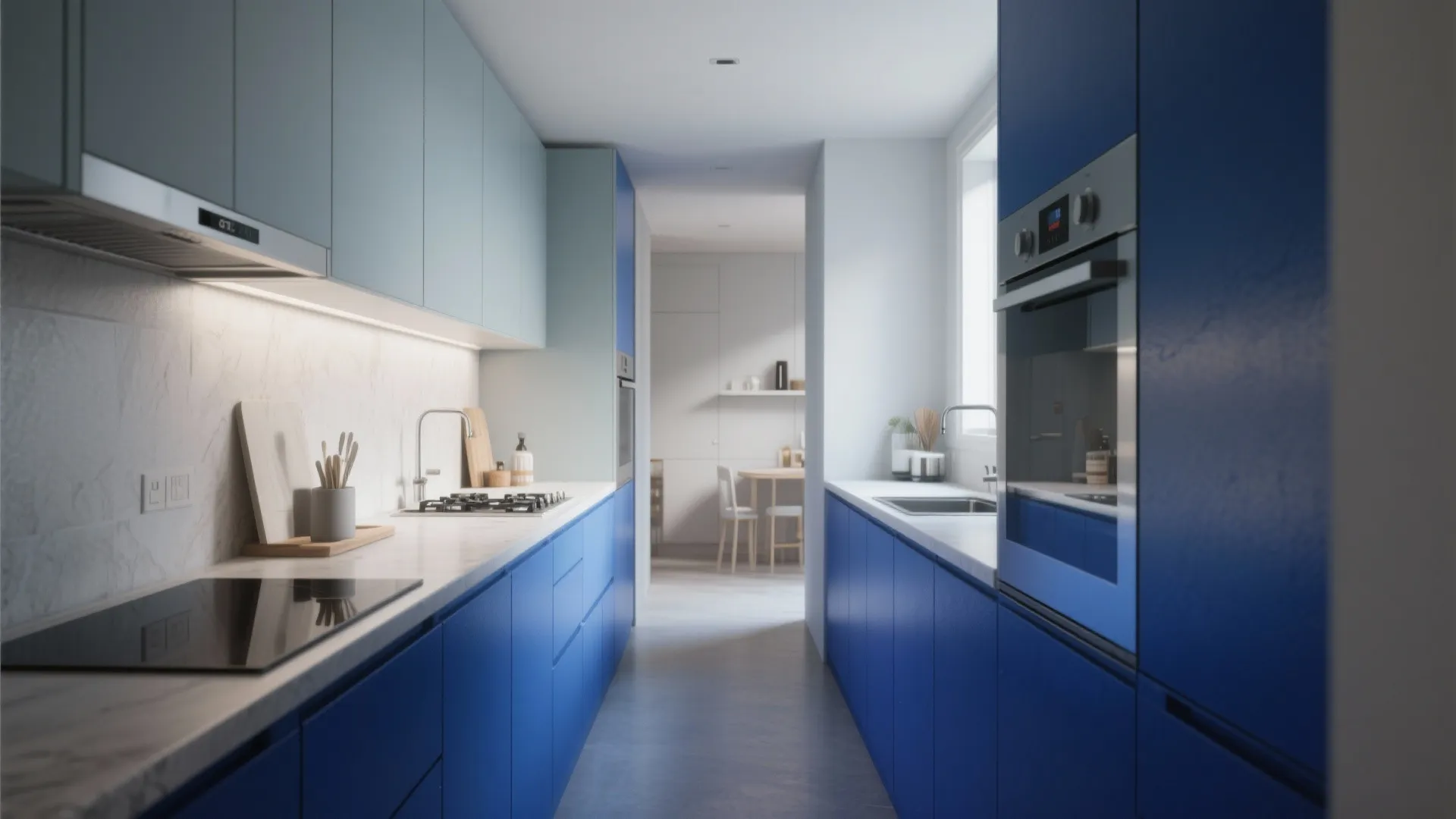 5. Bold Blue and Pale Grey