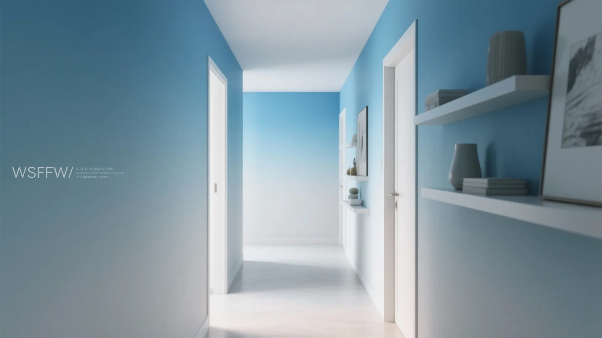 Blue & Grey Ombre Statement