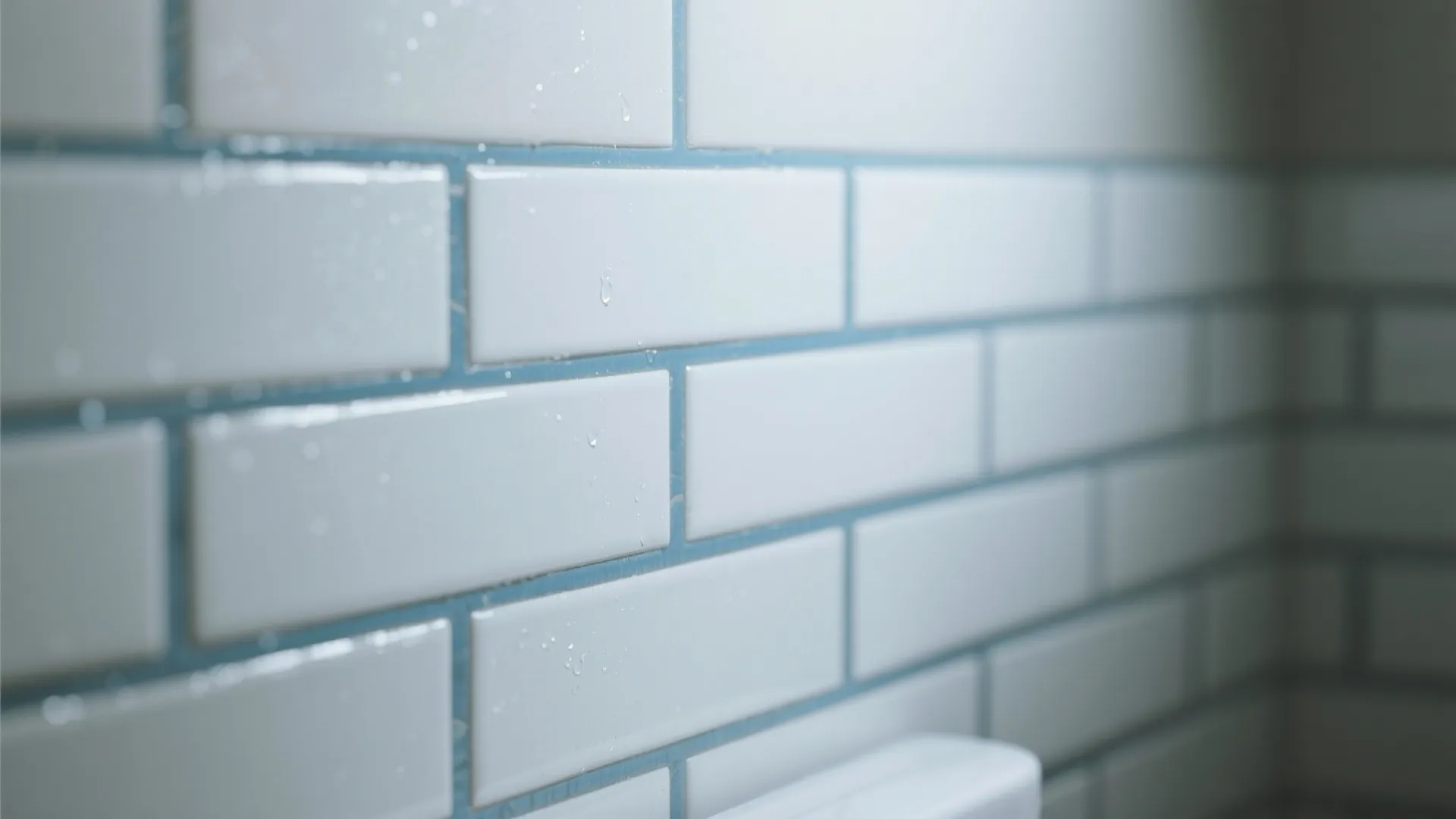 4. Nautical Minimalism: Blue Grout on White Tiles