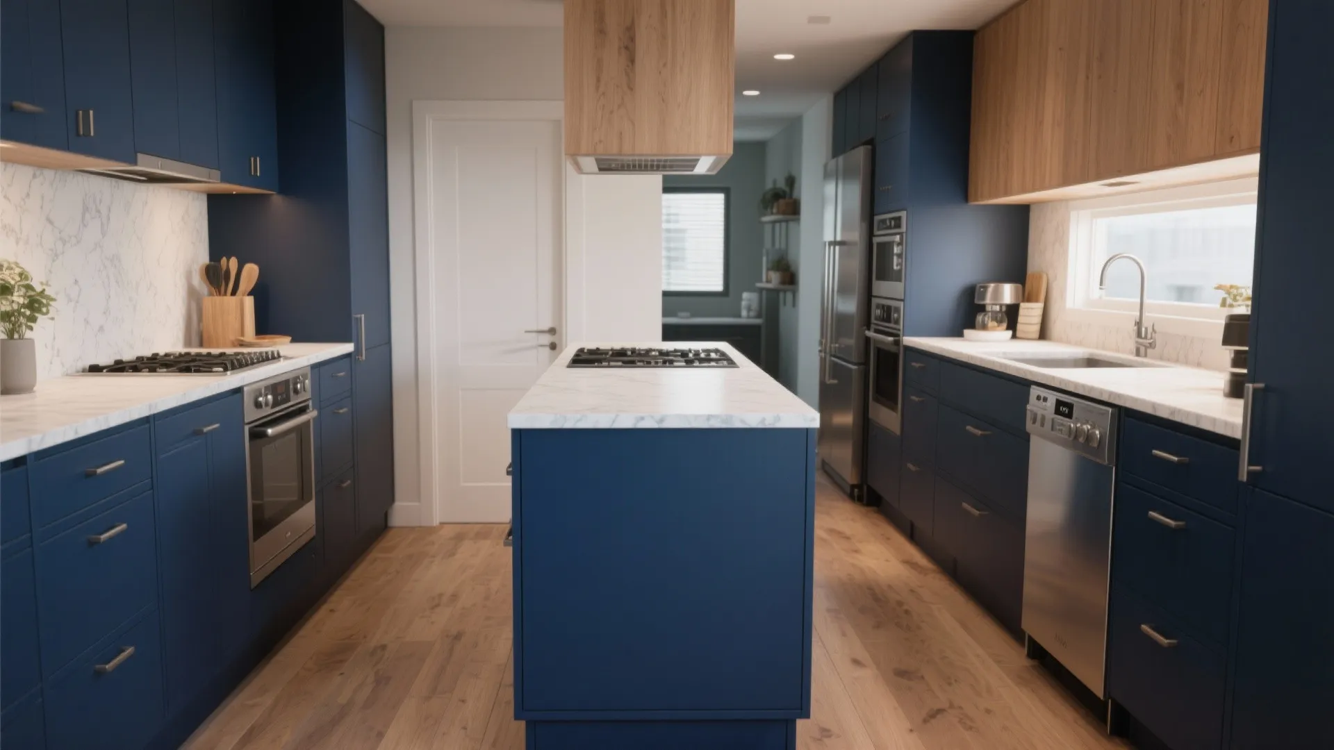 5. Statement Blue Kitchen or Cabinetry
