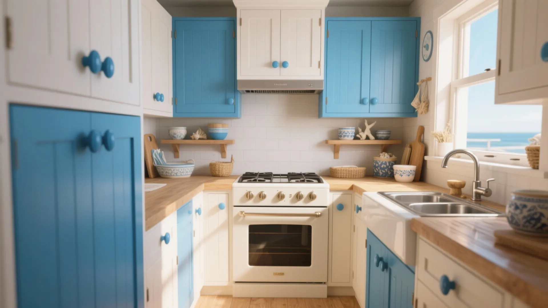 5 Blue Kitchen Cabinet Handle Ideas: Creative blue cabinet handle inspirations for small kitchens from a pro designer