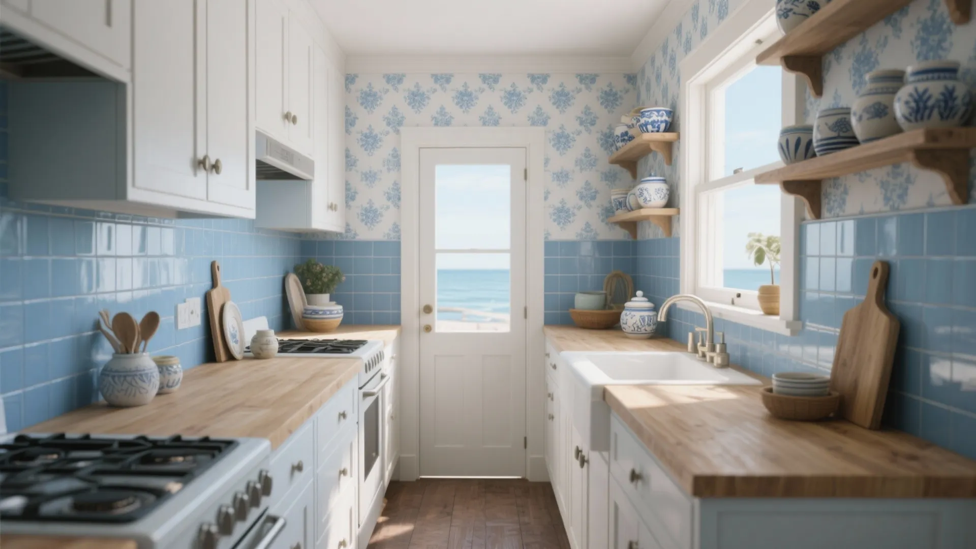 5 Blue Kitchen Wallpaper Ideas for Small Spaces: Creative blue kitchen wallpaper inspirations to maximize style and function in compact kitchens