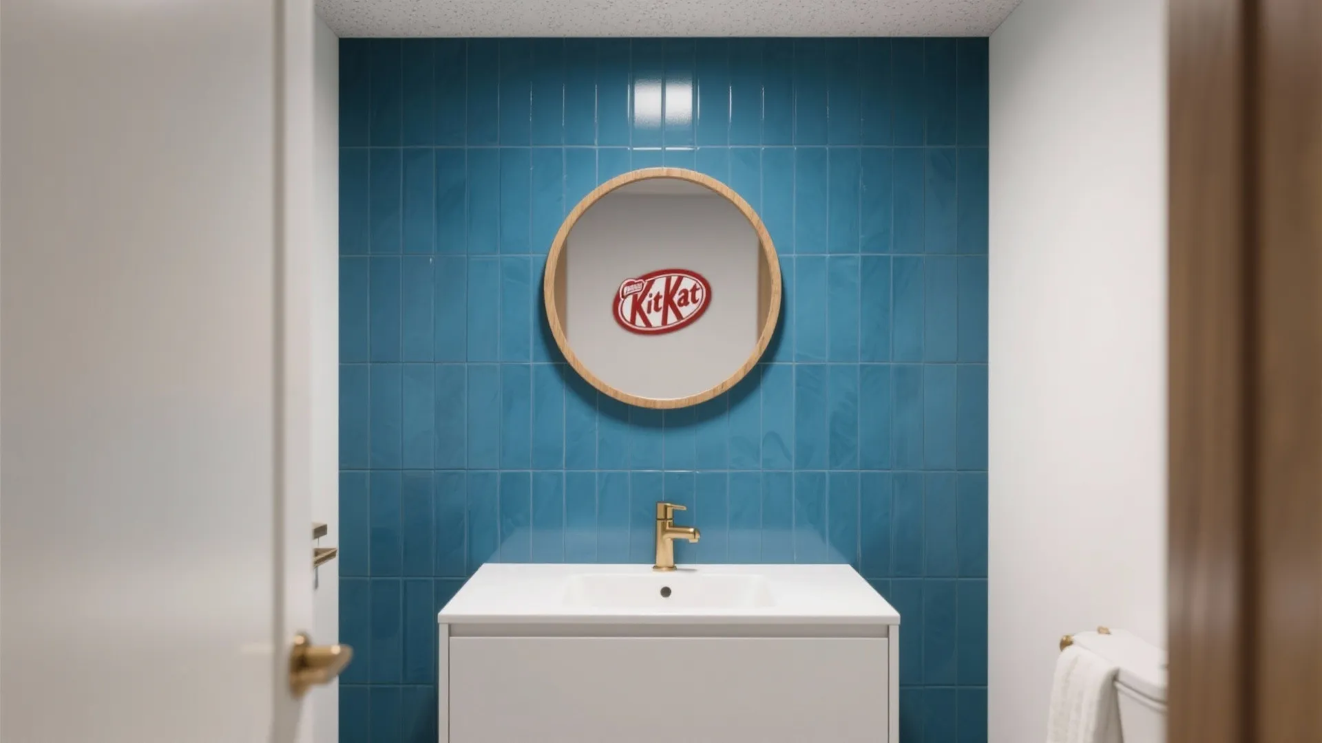 Blue Zellige or Kit-Kat Tiles for Texture