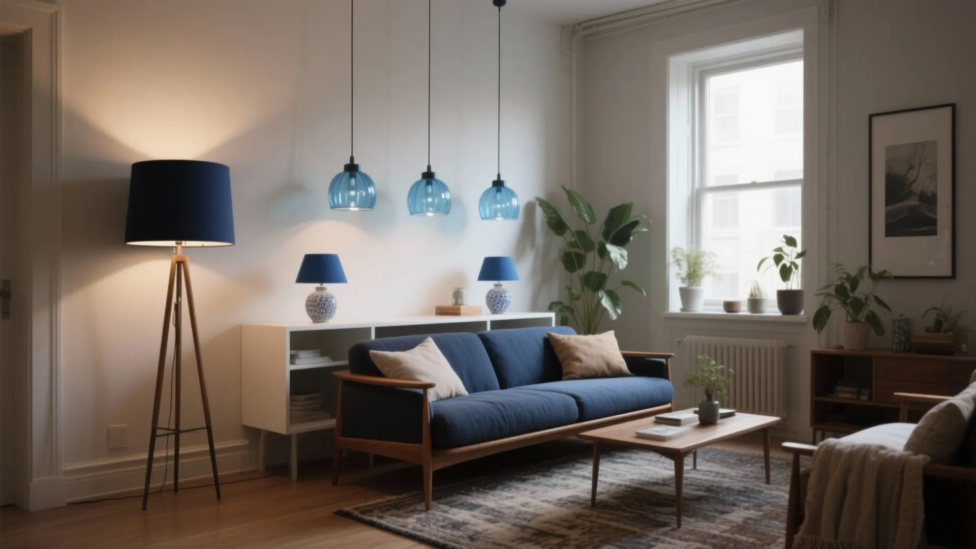 Blue Lamps for Living Room: 5 Creative Ideas: How to use blue lamps to transform small living spaces with style and function