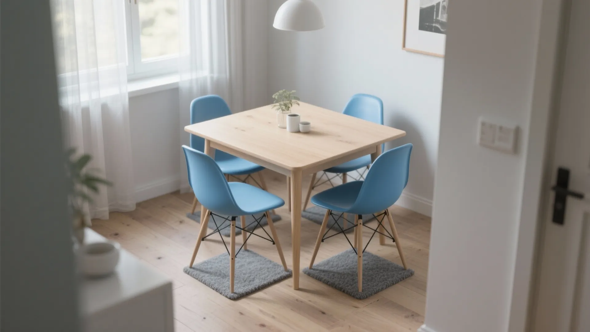 2. Contrast with Light Wood