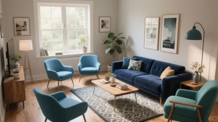 10 Blue Living Room Furniture Ideas
