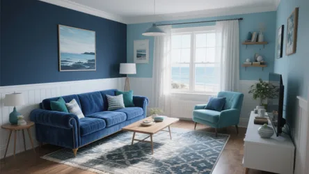 10 Blue Color Ideas for Living Room