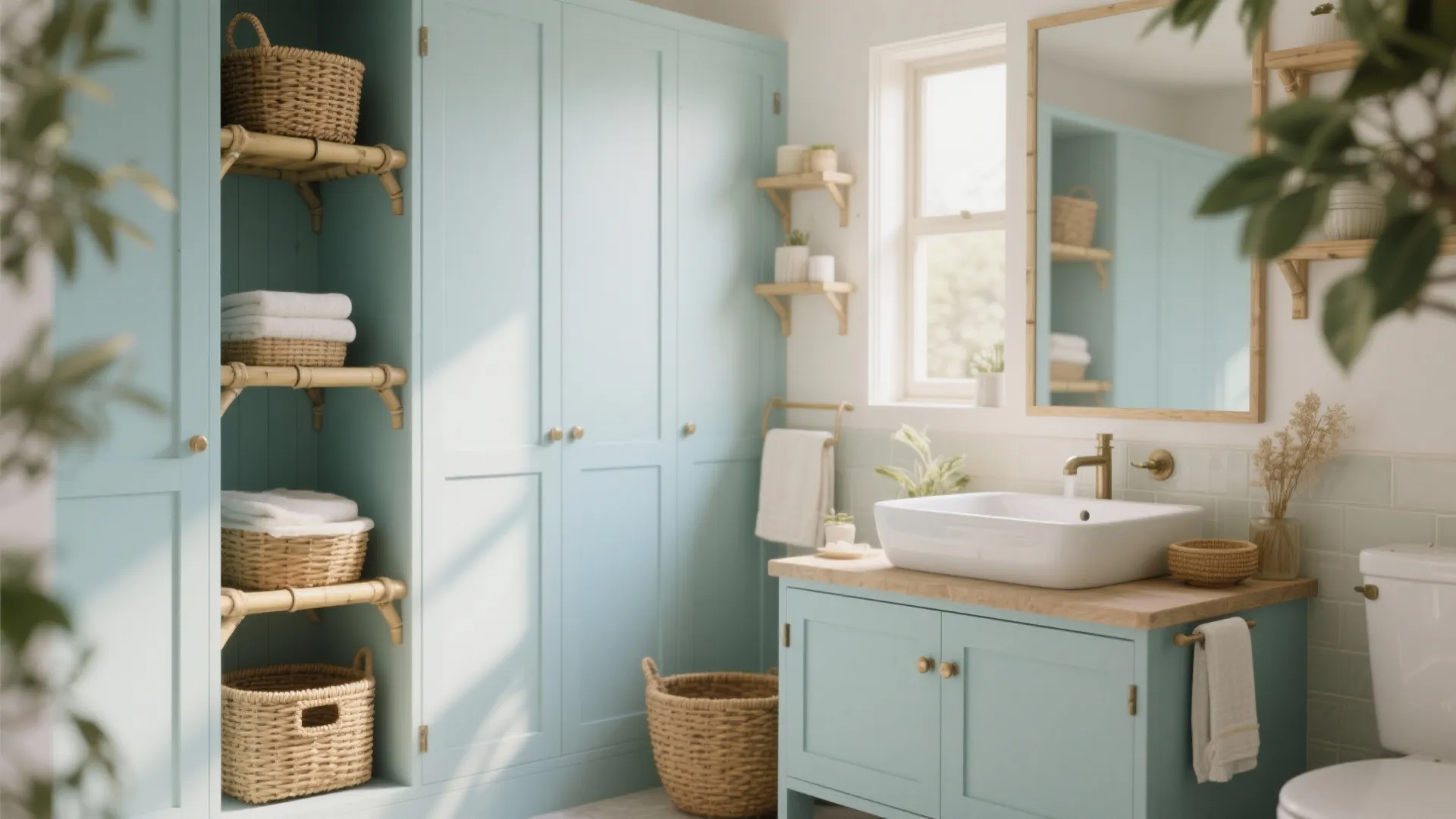 6. Mix Blue with Natural Materials