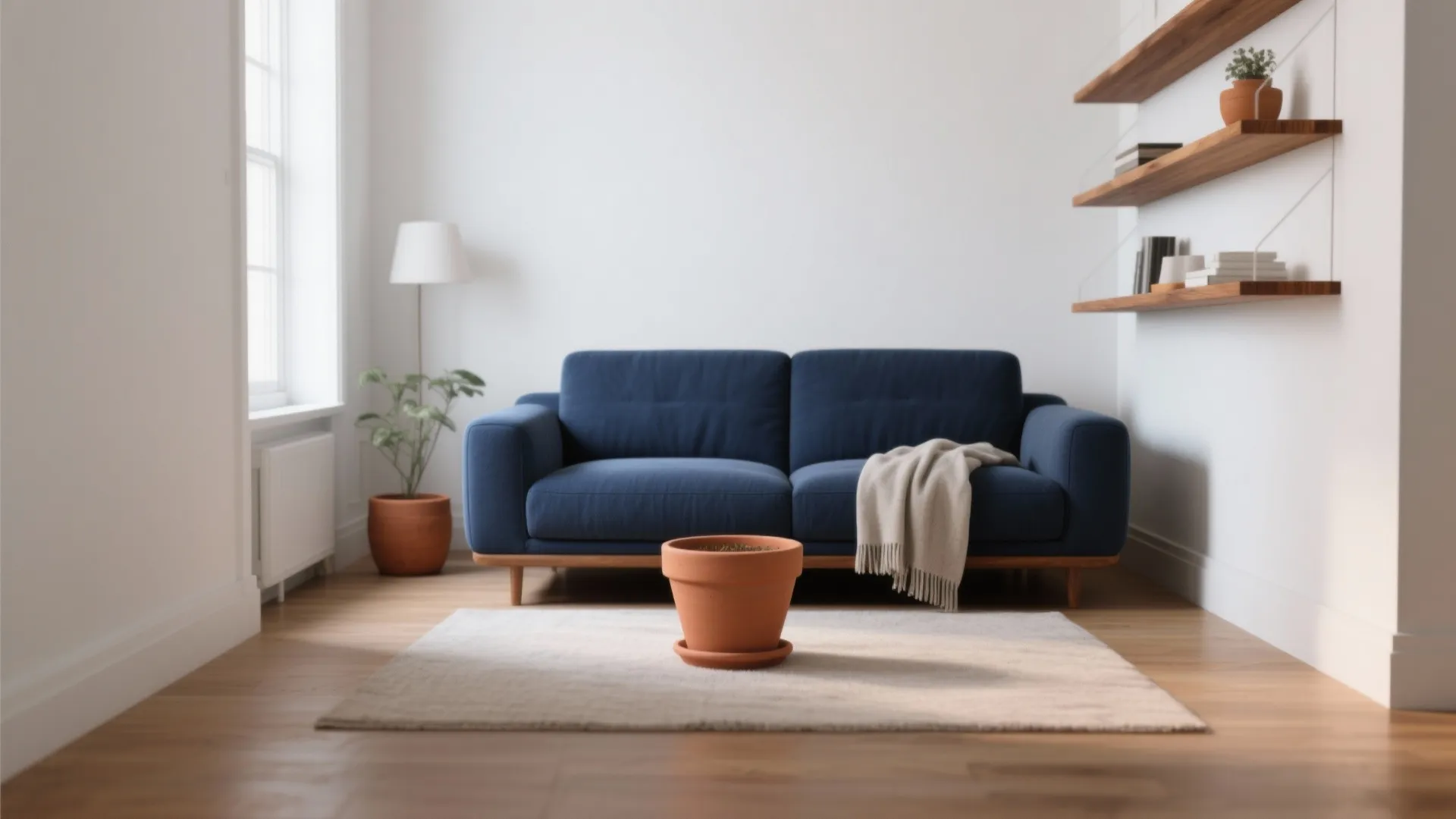 Idea 3: Complementary Pair with Wood and White Space