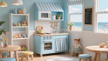 5 Playful Blue Play Kitchen Ideas