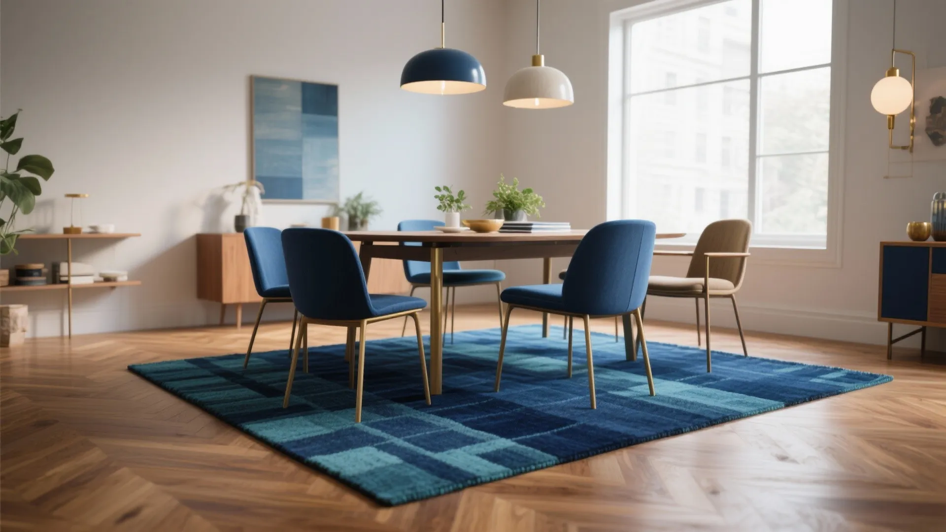 5 Blue Rug Ideas for Dining Rooms: Small design moves with big impact: how to choose and style blue rugs for your dining room