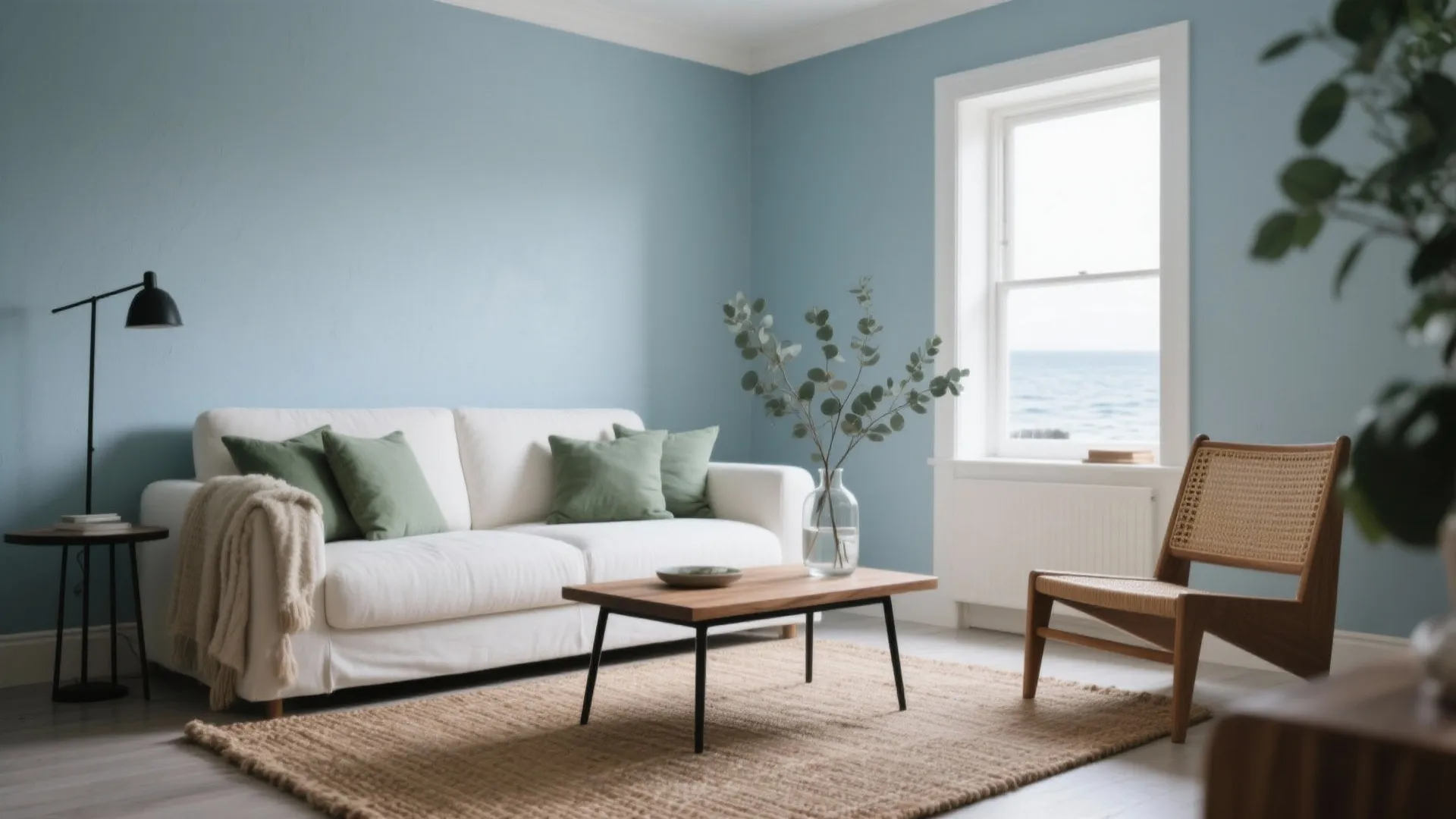 Blue + Sage + Natural Fibers (Biophilic Balance)