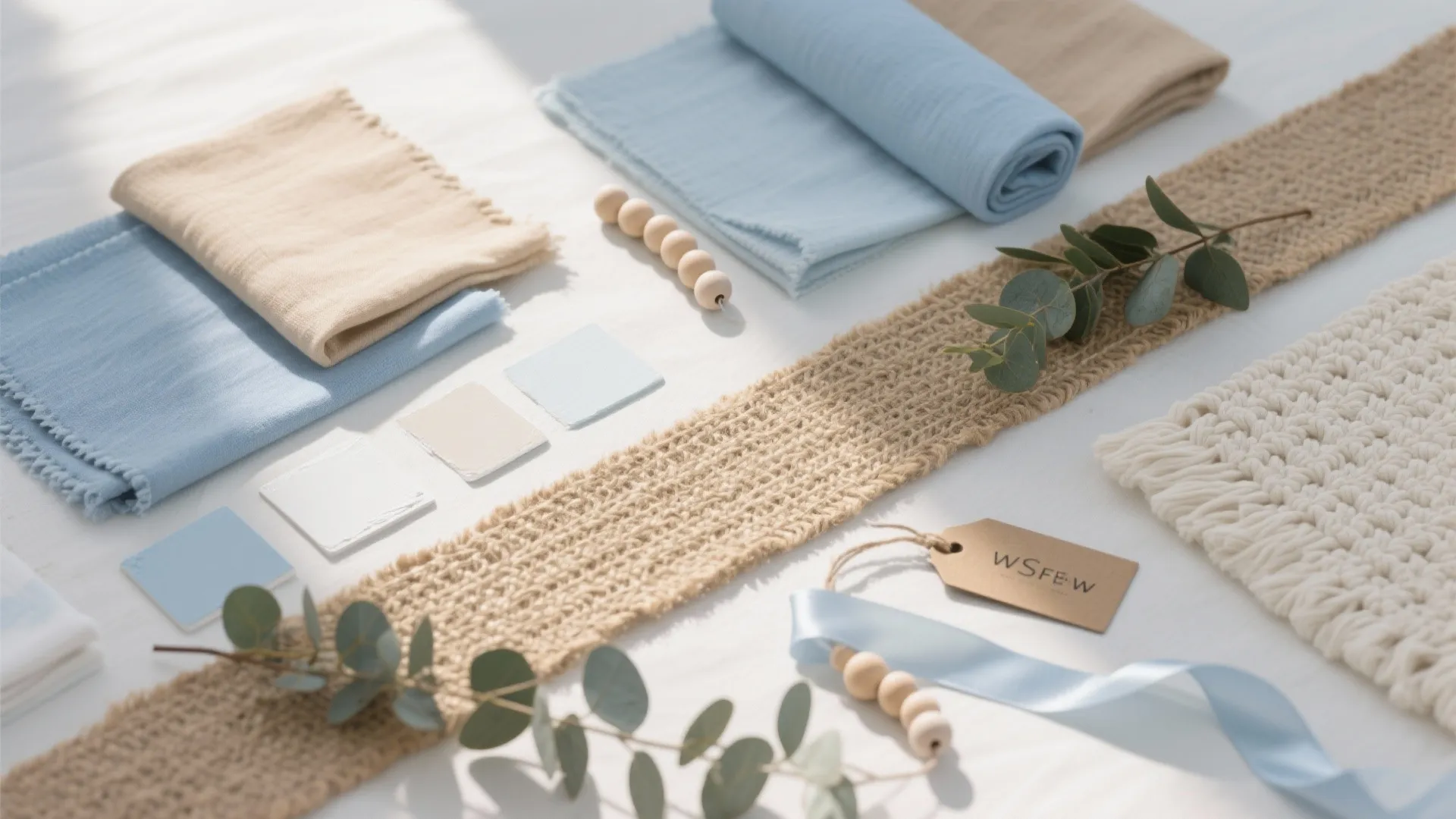 Soft Blue + Sand Palette with Natural Textures
