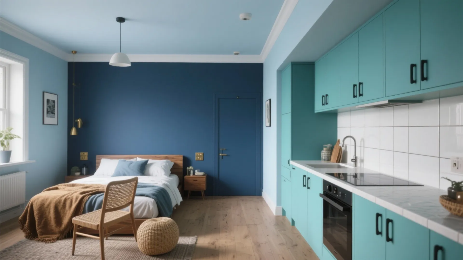 Interior Paint Blue Colors: 5 Inspiring Shades: Practical blue paint ideas for small spaces, from moody navy to airy sky tones