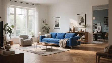 10 Living Room Ideas with Blue Sofa