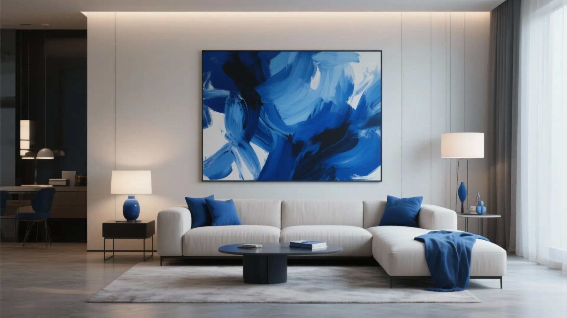 8. Blue Statement Artwork