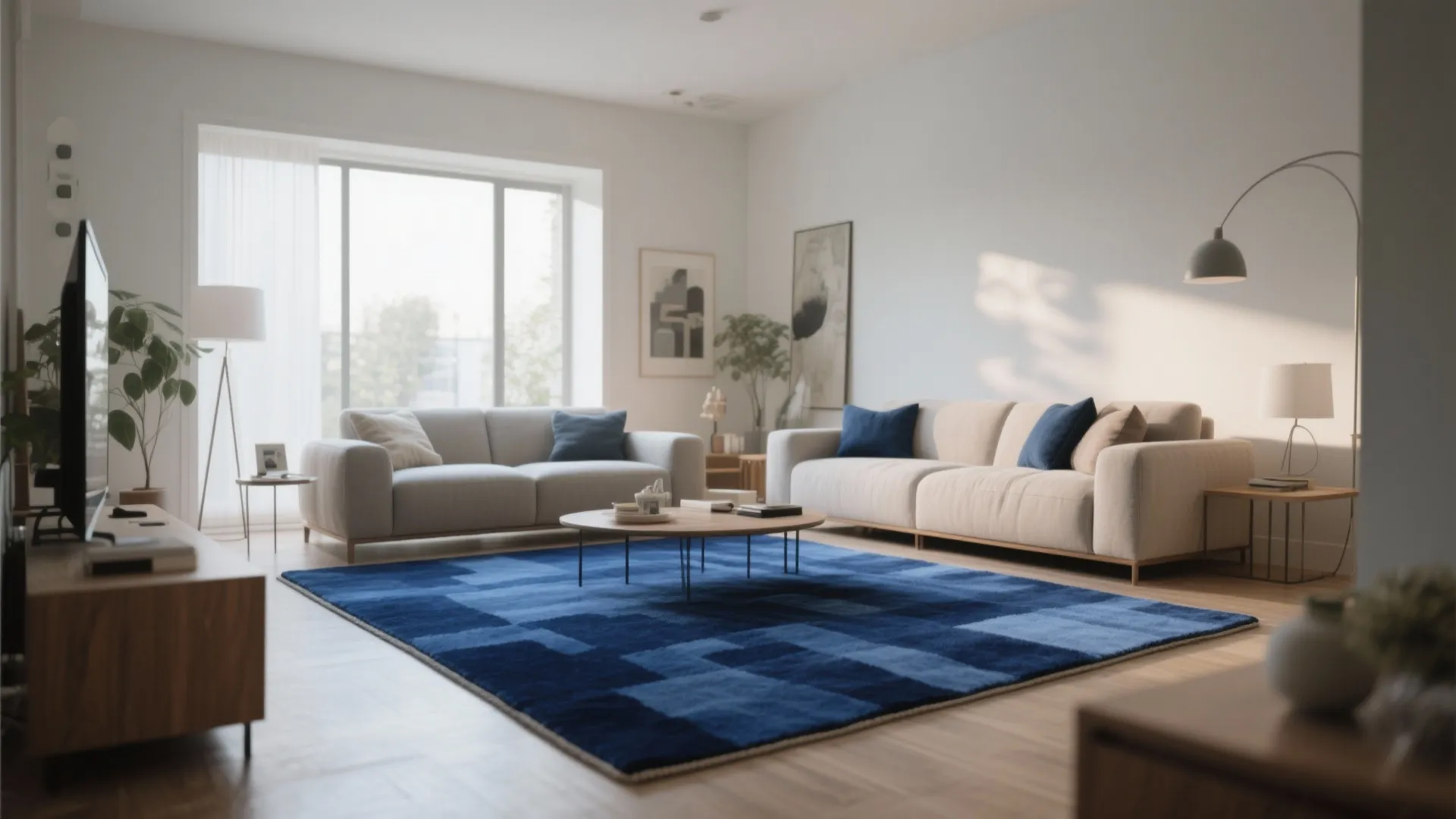 6. Blue Statement Rug