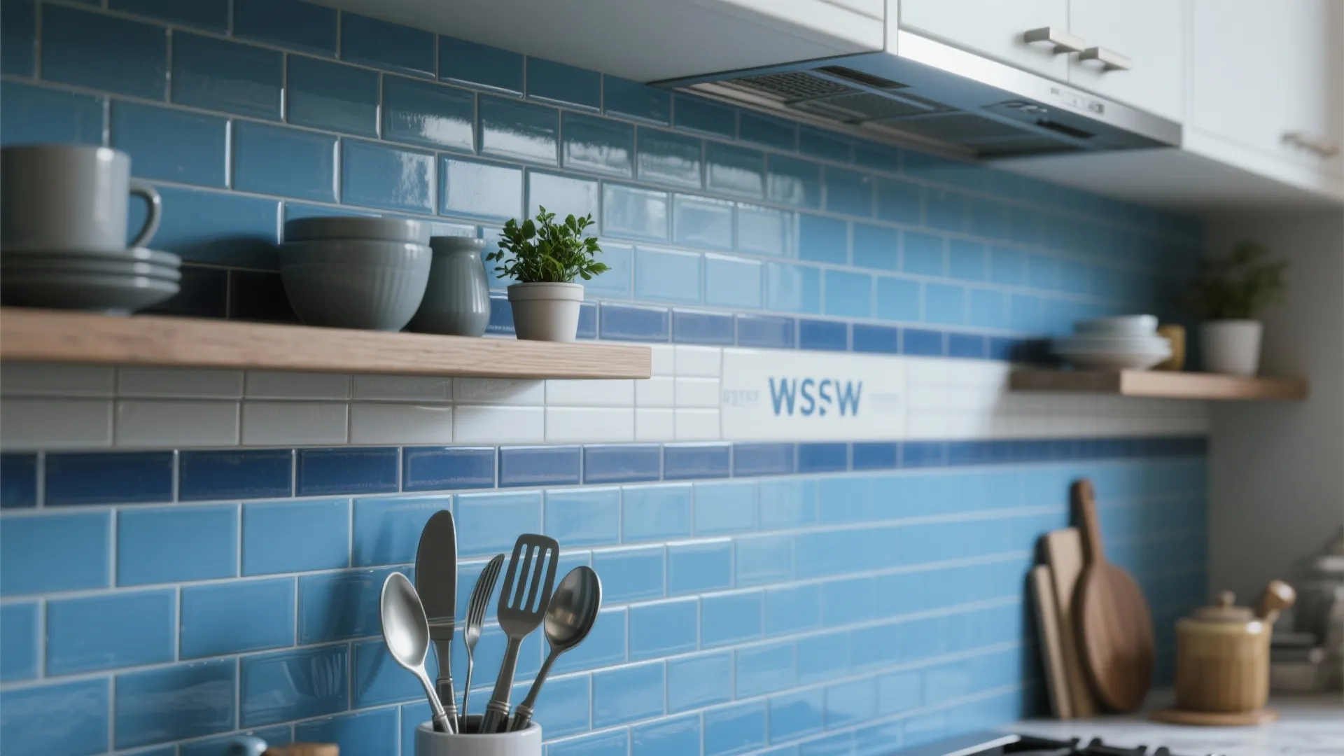 3. Blue Subway Pattern for Modern Texture