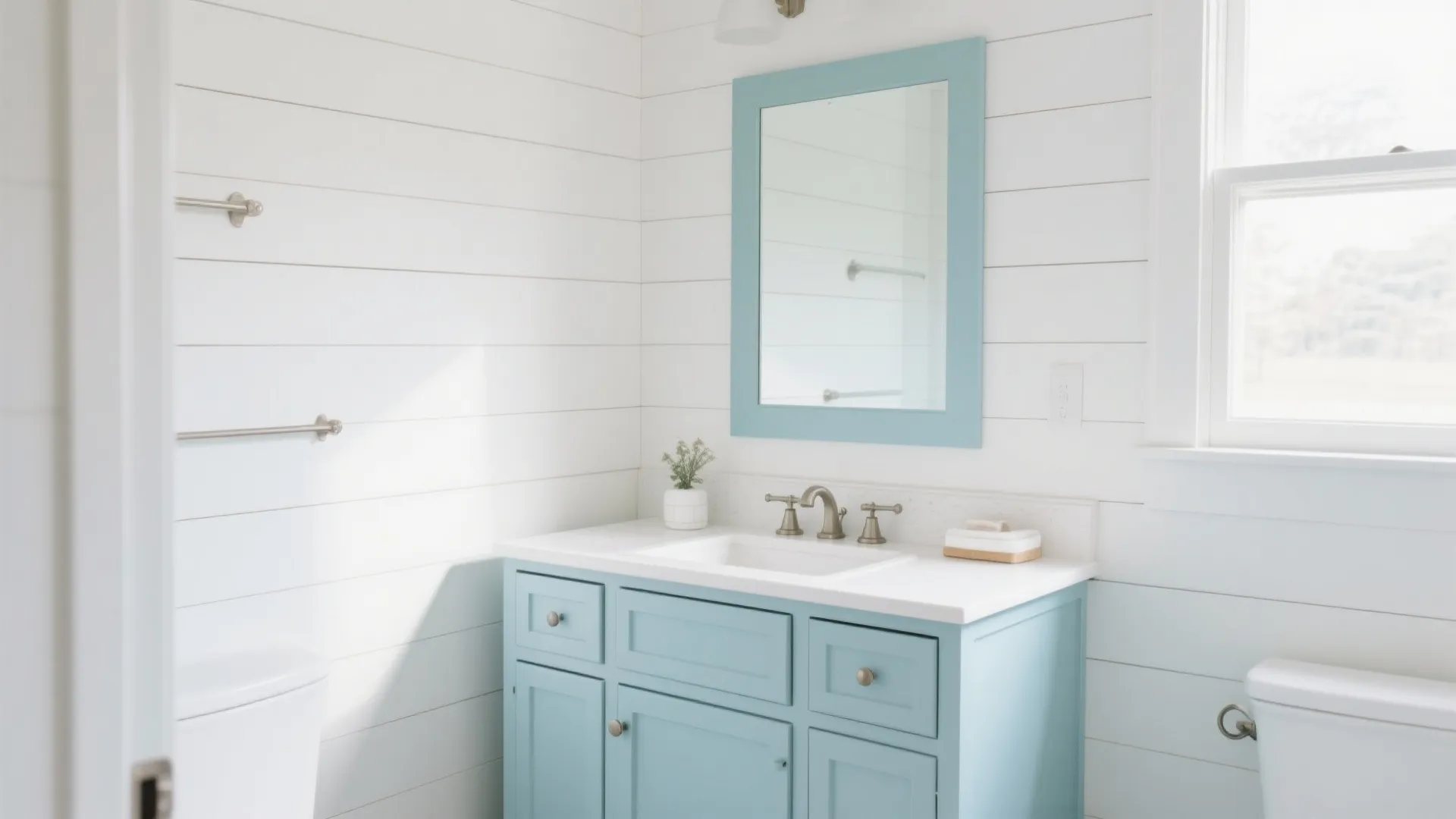 5. Frame with White Shiplap Walls