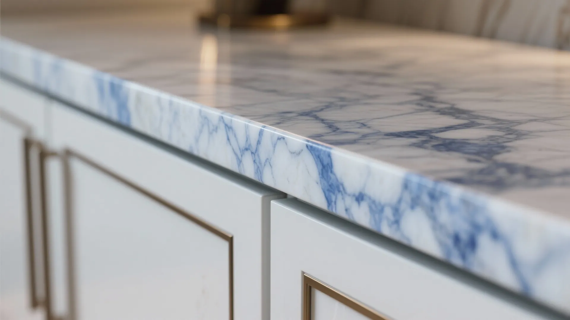 3. Marble-like Blue Veined Surfaces for Luxe Texture