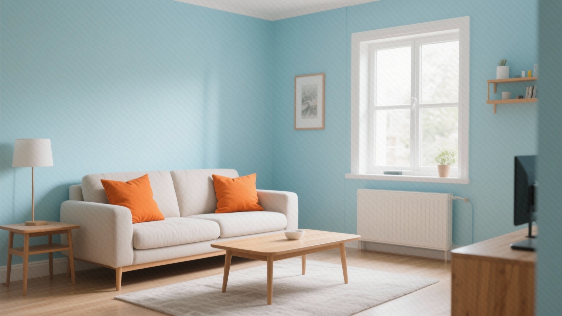 10 Orange and Blue Living Room Decorating Ideas