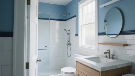 5 Blue and White Tile Bathroom Ideas That Shine