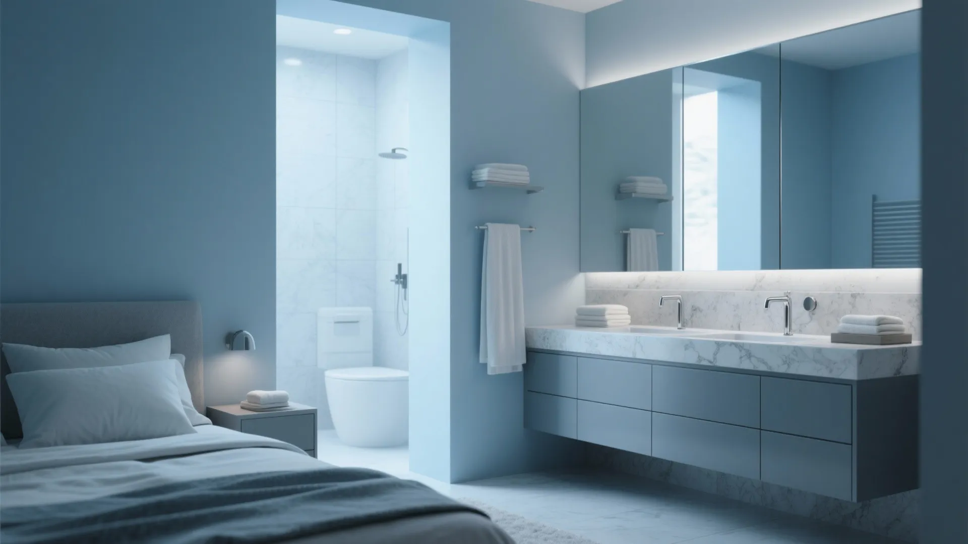 4. Cool Blue-White — fresh, airy, and calming