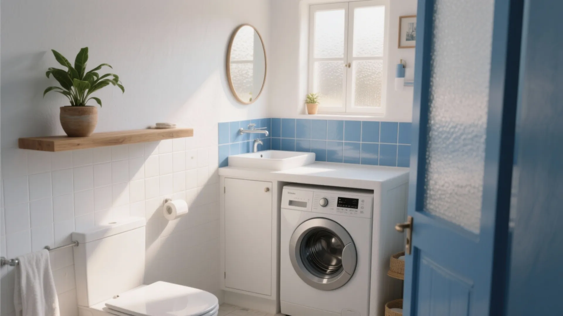 5 Blue & White Tile Bathroom Ideas: Small-space blue and white tile bathroom inspirations I’ve used and loved