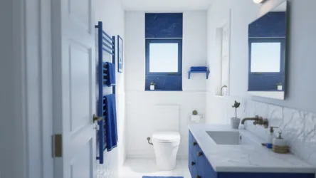 10 Blue and White Bathroom Decorating Ideas