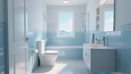 5 Blue and White Bathroom Decor Ideas