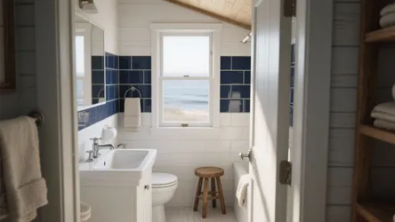 5 Blue & White Bathroom Tile Ideas
