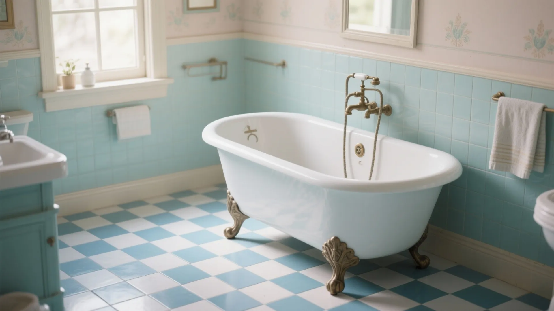 7. Blue & White Checkerboard