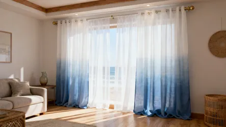 5 Blue and White Curtain Ideas for Living Rooms