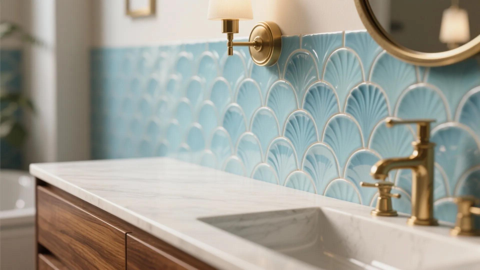 Blue + Wood + Brass: Cozy, Spa-Like Balance