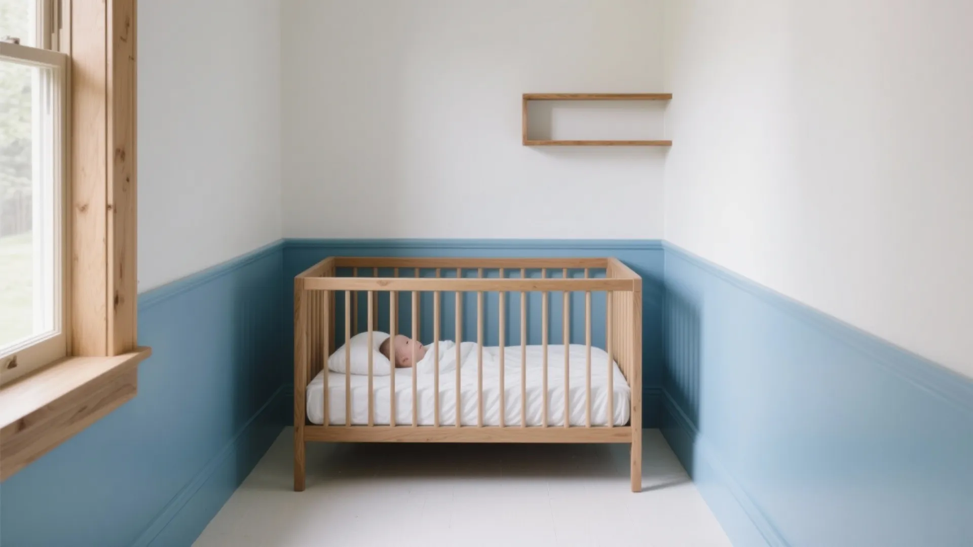 Minimal Blue-and-Wood Palette