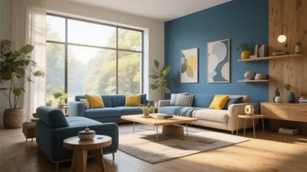 10 Blue and Yellow Living Room Ideas
