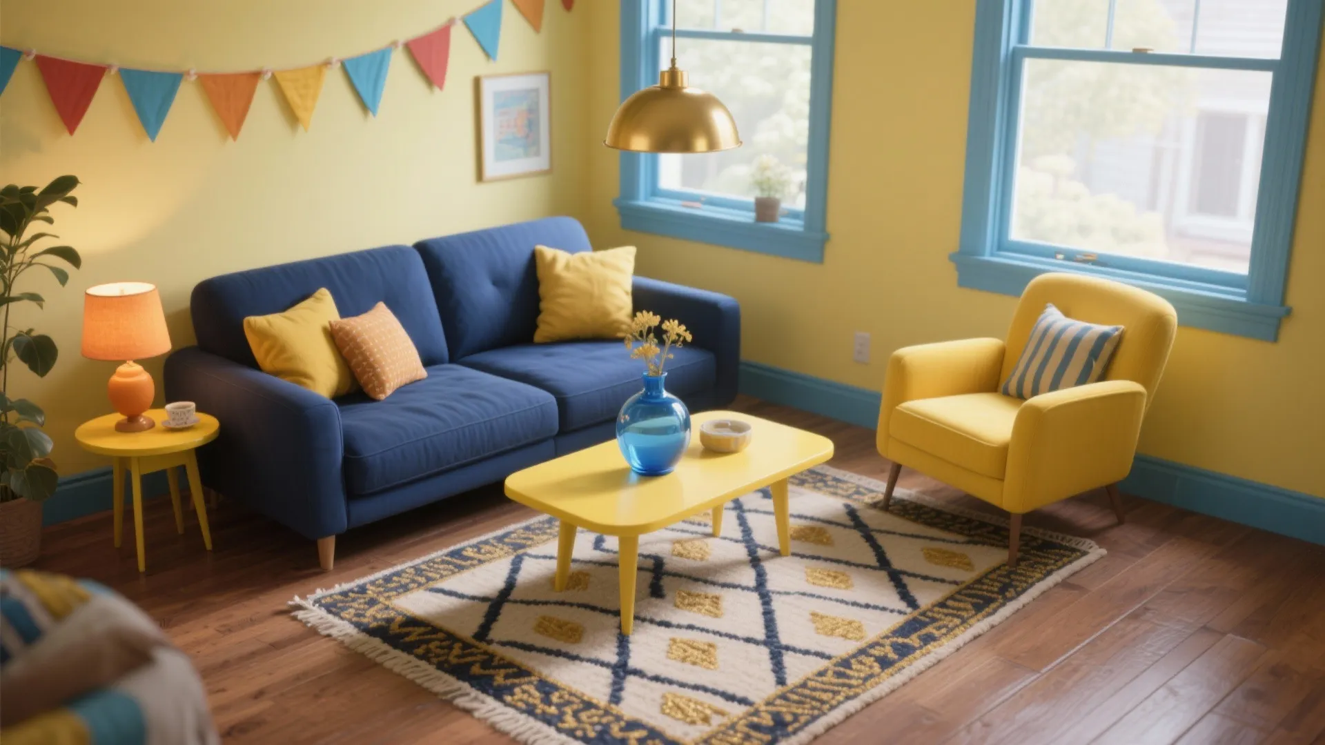 5 Bright Living Room Ideas: Yellow and Blue: How I Turned Small Living Rooms into Sunny, Serene Spaces with Yellow and Blue