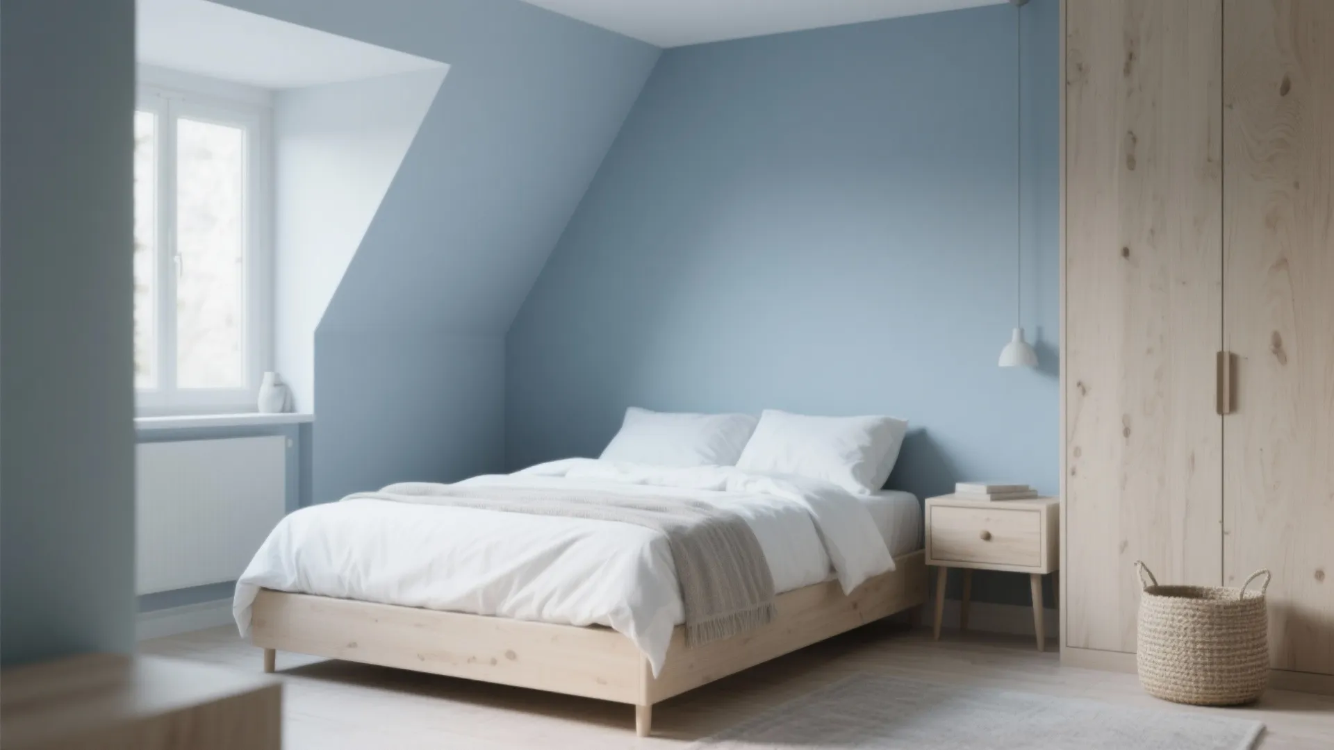 5. Blue-Grey Minimalist Scandinavian