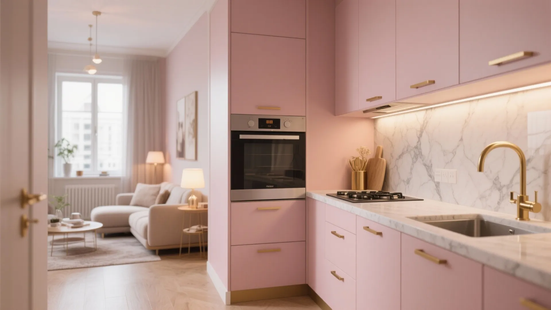 7. Blush and Brass Glam