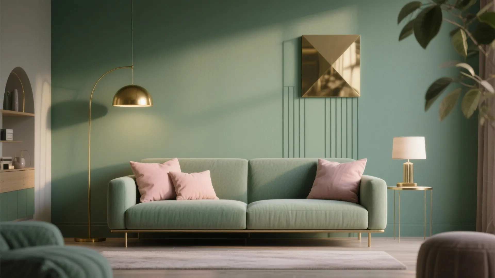 3. Pair Sage with Soft Blush and Brass Moments