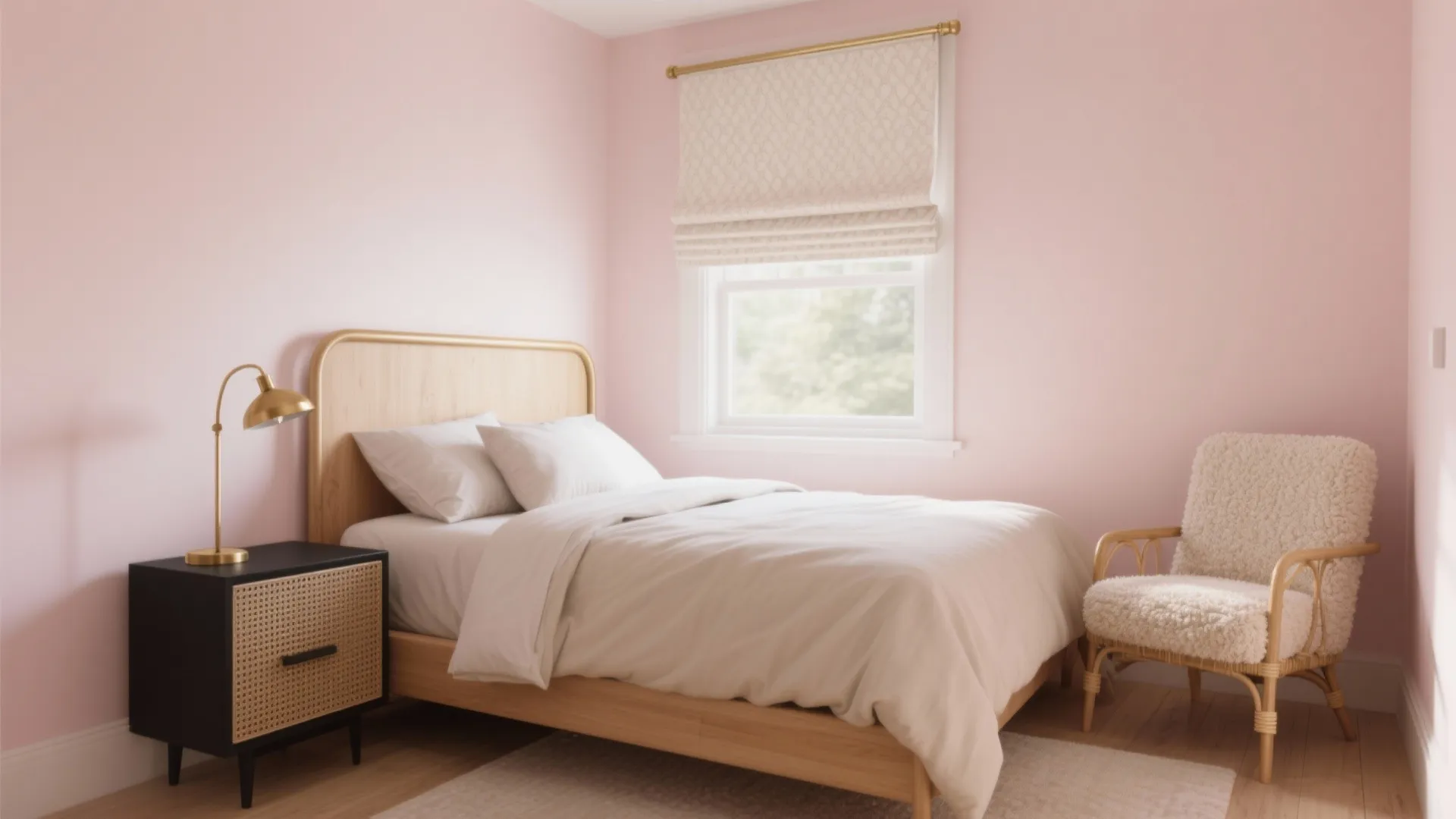 1) Soft Blush + Brass Palette With Layered Textures