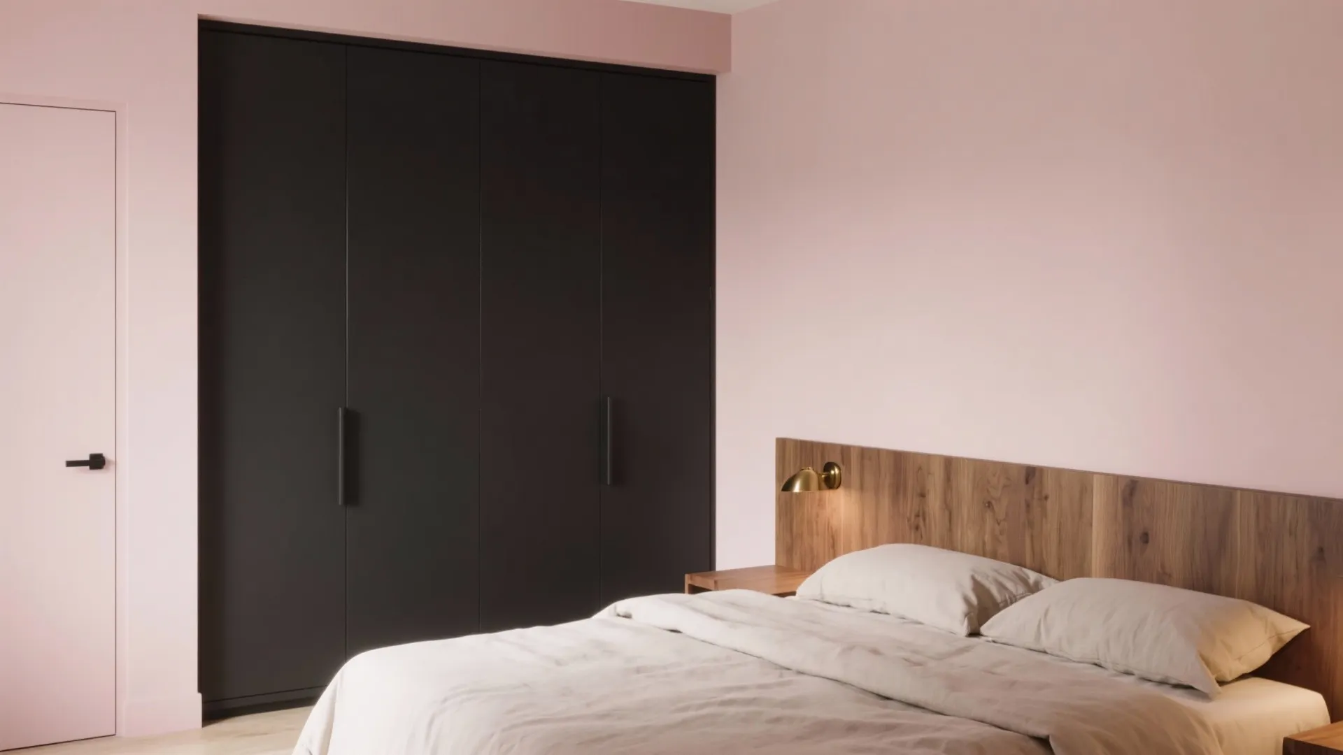 Blush Rose + Charcoal Contrast (Soft Meets Bold)