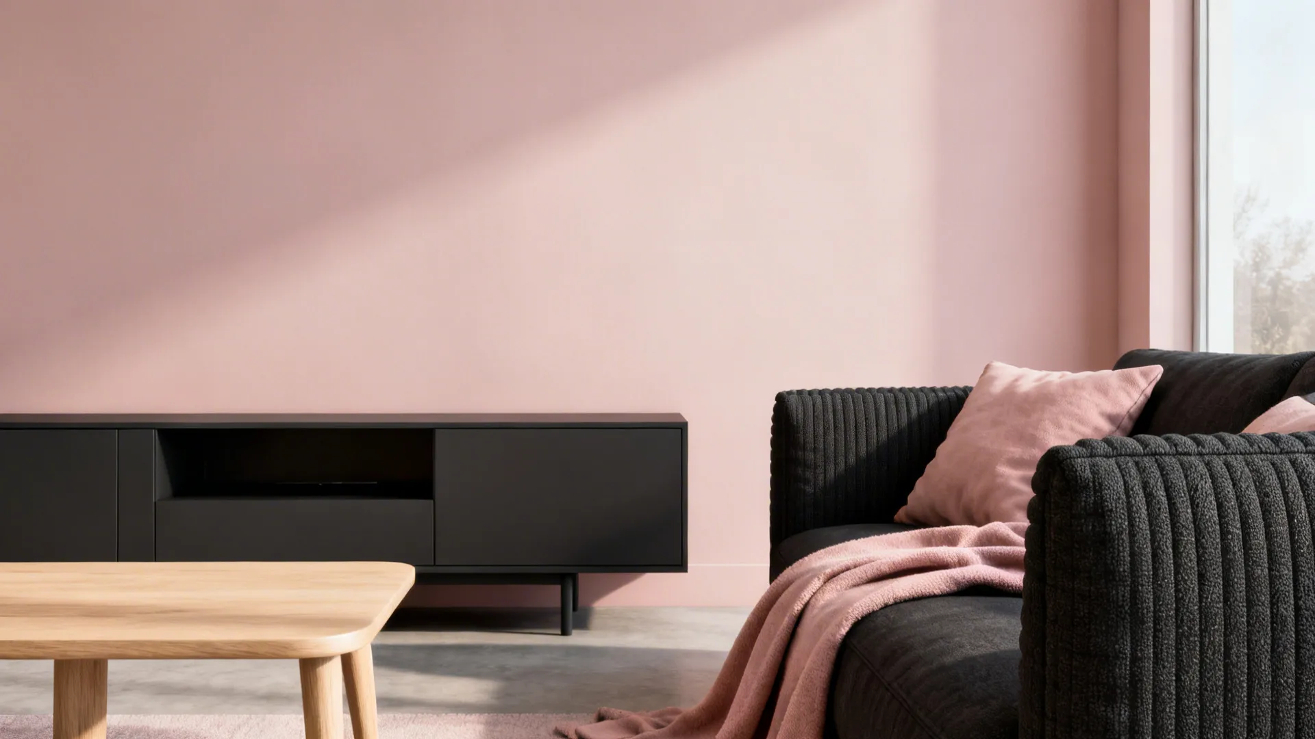 1. Soft Blush Base with Charcoal Anchors