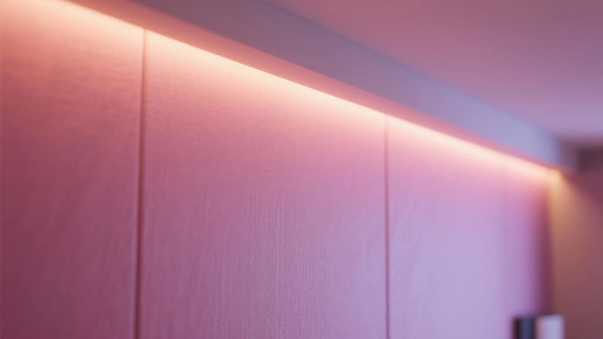 1. Blush Gradient Backlit Accent Wall
